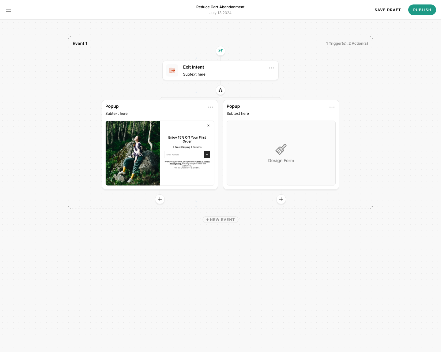 BDOW! campaign automation flow builder